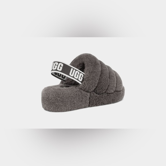 Ugg fluff yeah slide in charcoal - Picture 4 of 10